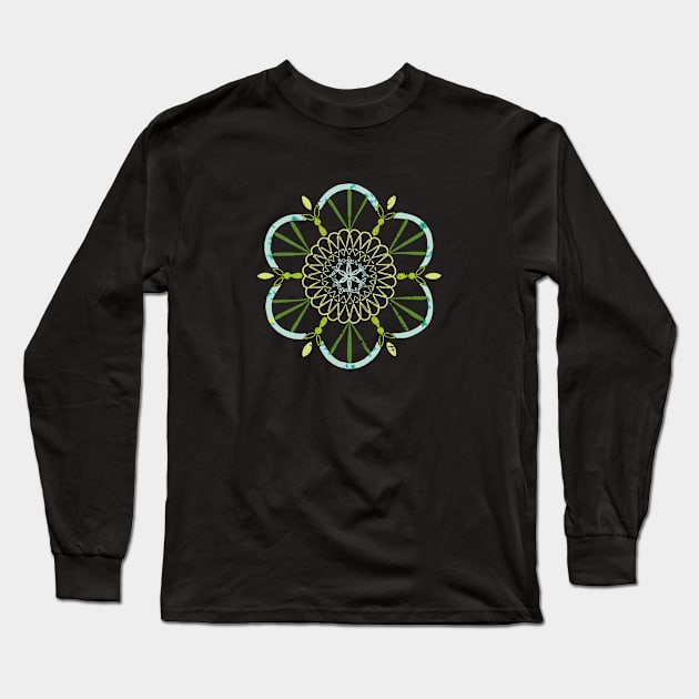 Mandala 1 - Full Size Image Long Sleeve T-Shirt by Paloma Navio